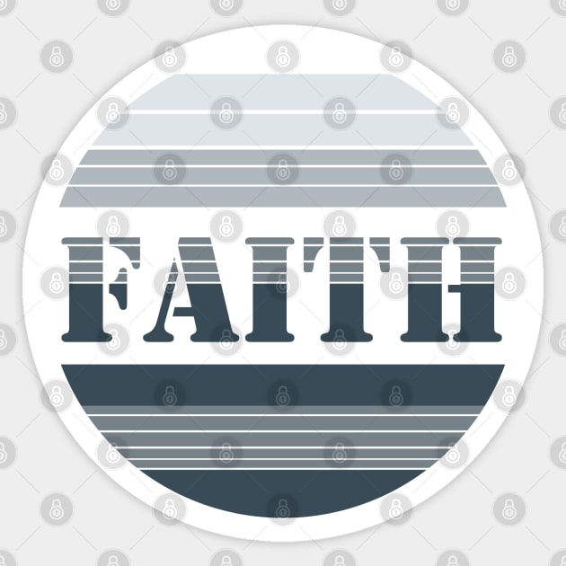 Faith in Grey Sticker by SpeareCreations